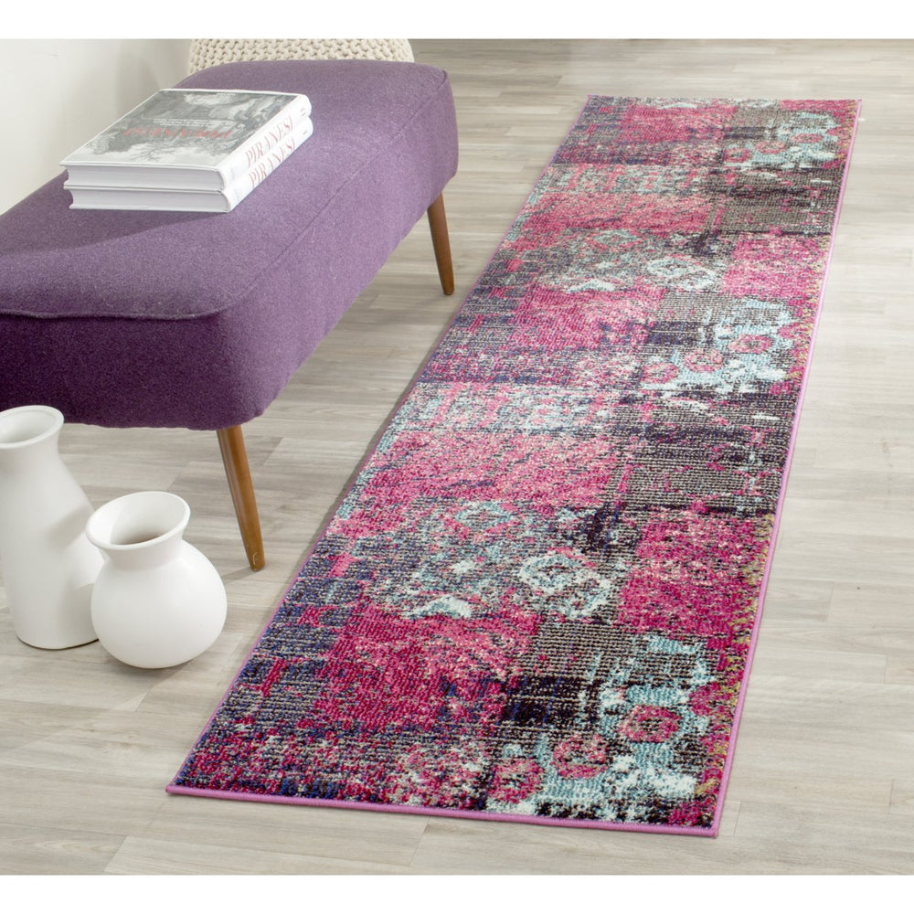 SAFAVIEH Monaco Collection MNC210D Pink / Multi Rug Image 2