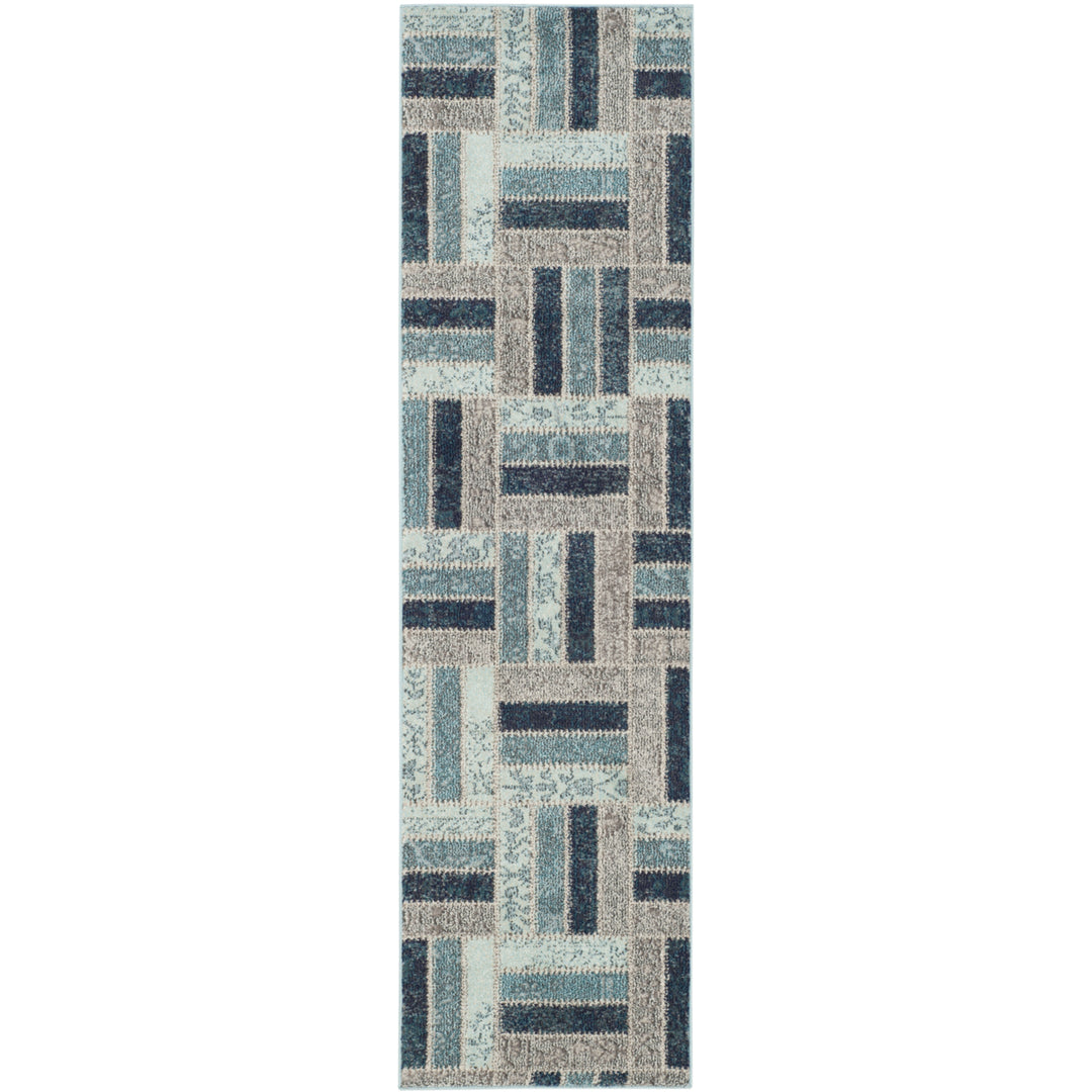 SAFAVIEH Monaco Collection MNC214E Grey / Blue Rug Image 3