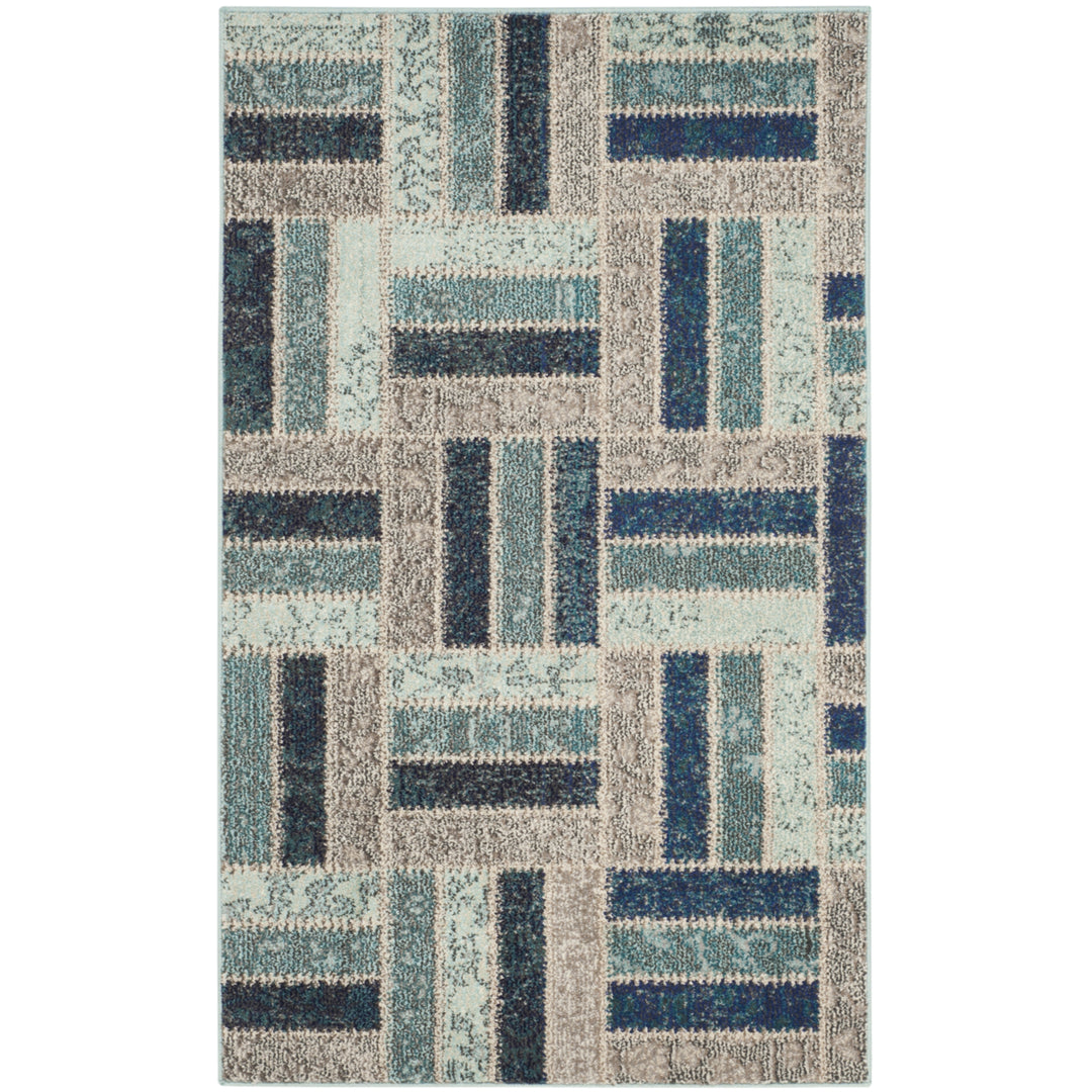 SAFAVIEH Monaco Collection MNC214E Grey / Blue Rug Image 5