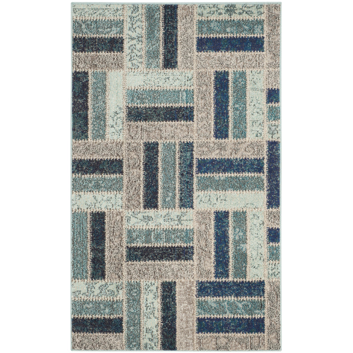 SAFAVIEH Monaco Collection MNC214E Grey / Blue Rug Image 5