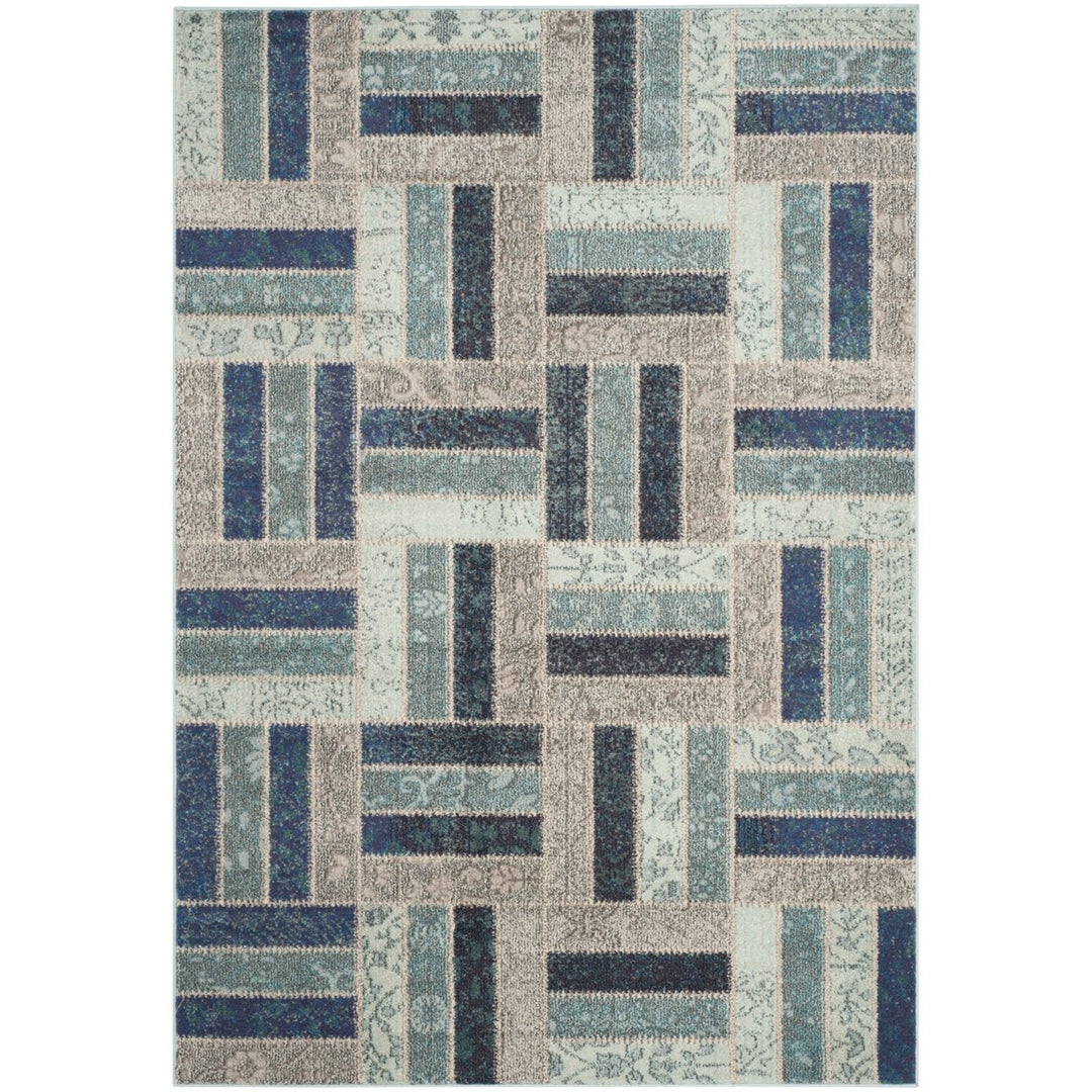 SAFAVIEH Monaco Collection MNC214E Grey / Blue Rug Image 6