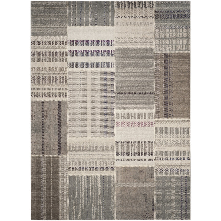 SAFAVIEH Monaco Collection MNC215G Grey / Multi Rug Image 1