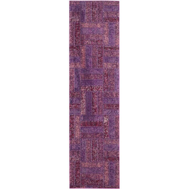 SAFAVIEH Monaco Collection MNC214L Purple / Multi Rug Image 3