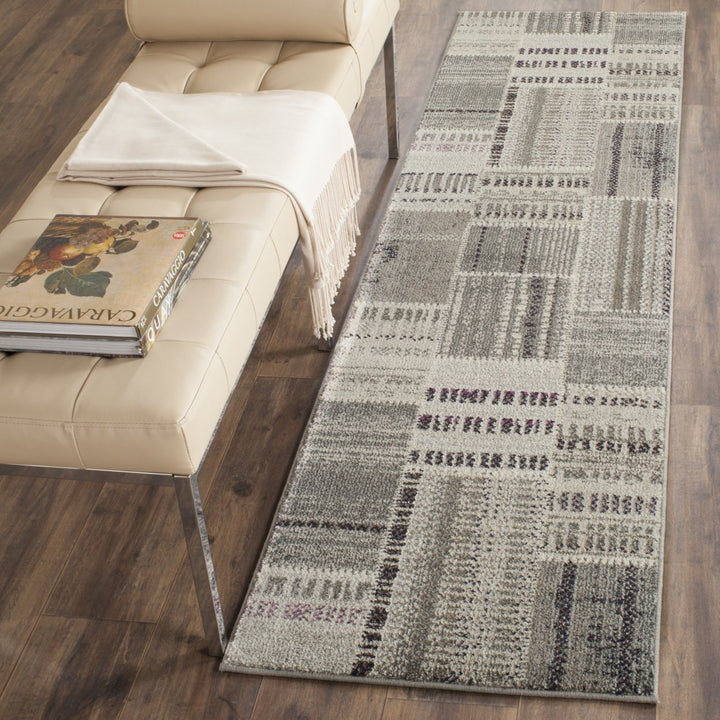 SAFAVIEH Monaco Collection MNC215G Grey / Multi Rug Image 2