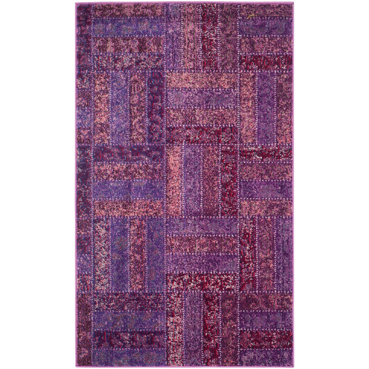 SAFAVIEH Monaco Collection MNC214L Purple / Multi Rug Image 5