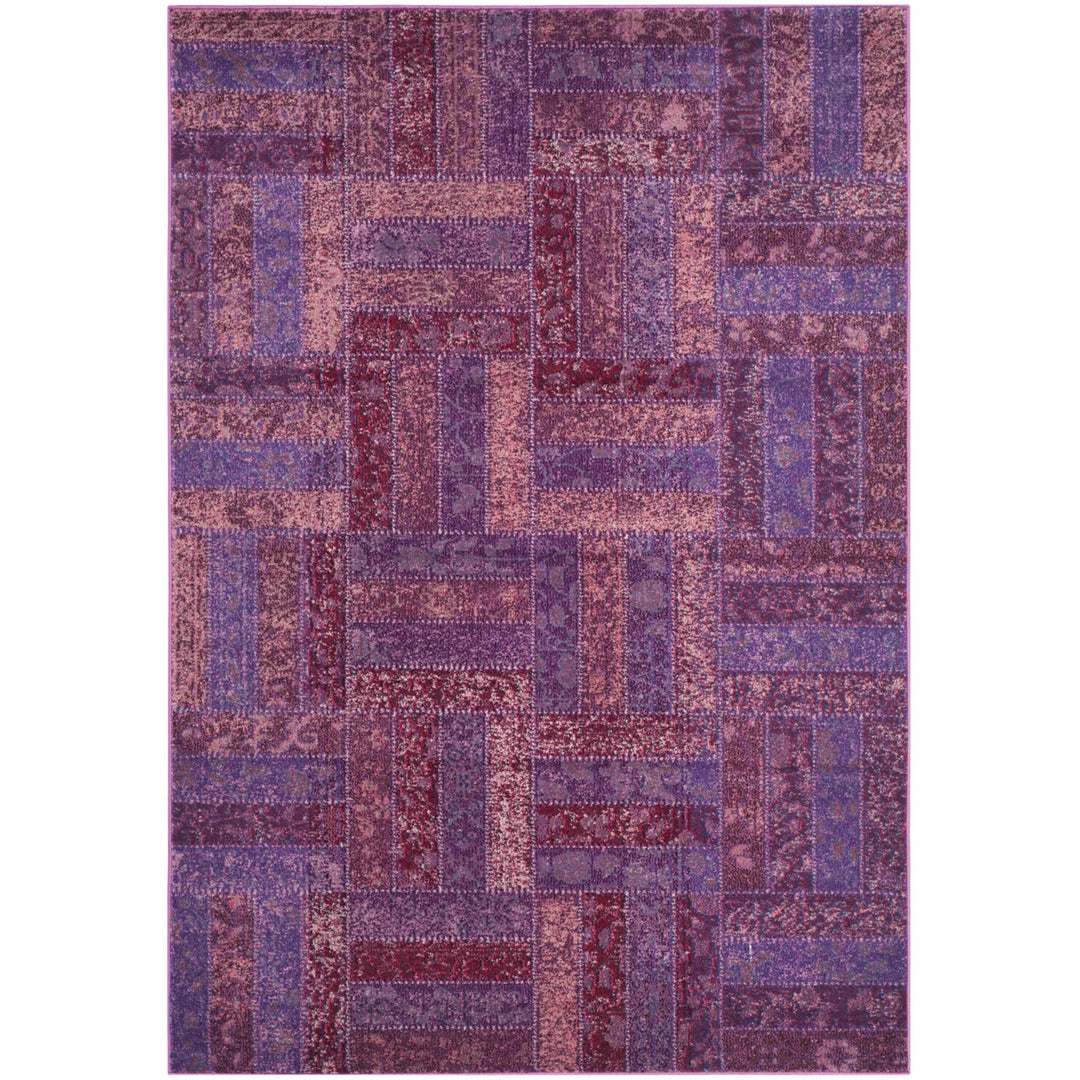 SAFAVIEH Monaco Collection MNC214L Purple / Multi Rug Image 6