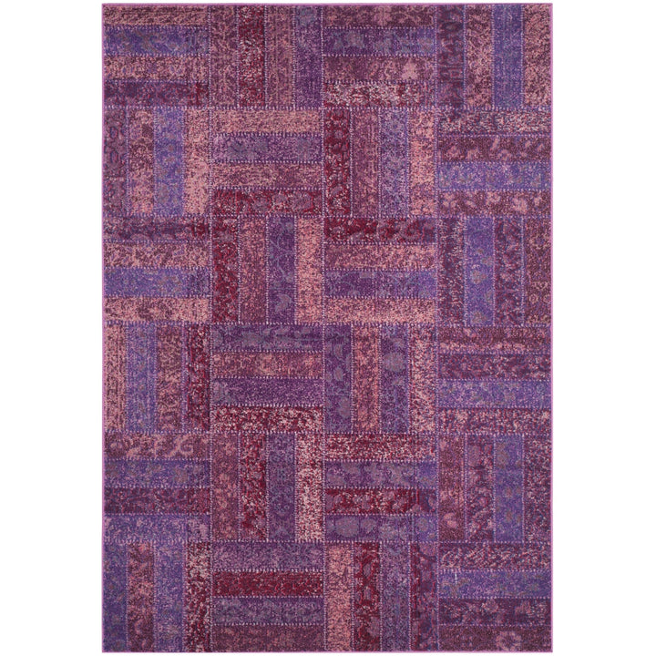 SAFAVIEH Monaco Collection MNC214L Purple / Multi Rug Image 6