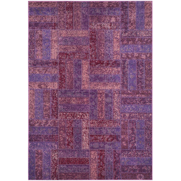 SAFAVIEH Monaco Collection MNC214L Purple / Multi Rug Image 1