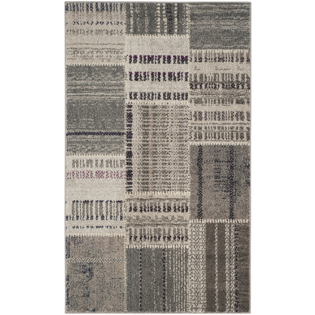 SAFAVIEH Monaco Collection MNC215G Grey / Multi Rug Image 5