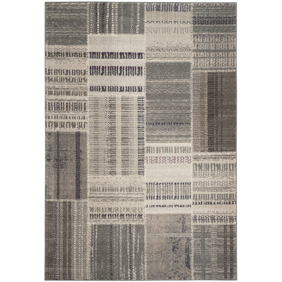 SAFAVIEH Monaco Collection MNC215G Grey / Multi Rug Image 6