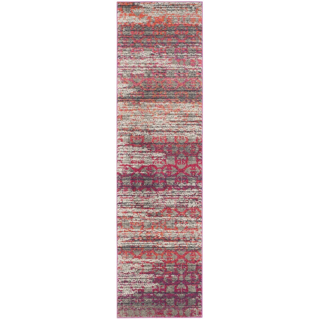 SAFAVIEH Monaco Collection MNC217G Grey / Multi Rug Image 1