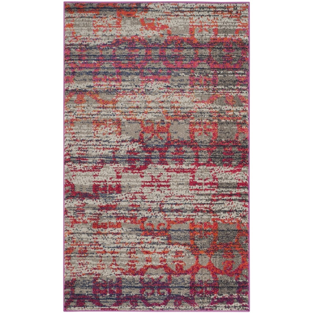 SAFAVIEH Monaco Collection MNC217G Grey / Multi Rug Image 1