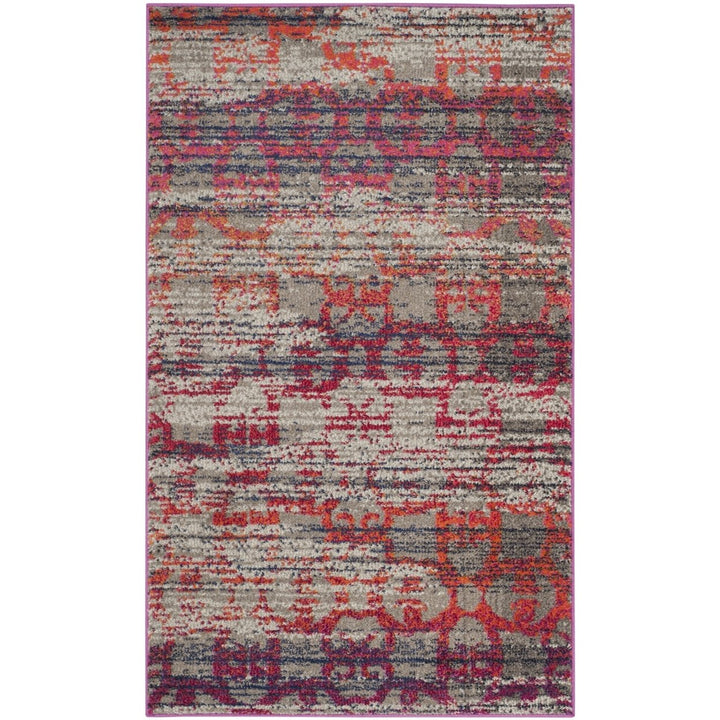 SAFAVIEH Monaco Collection MNC217G Grey / Multi Rug Image 1