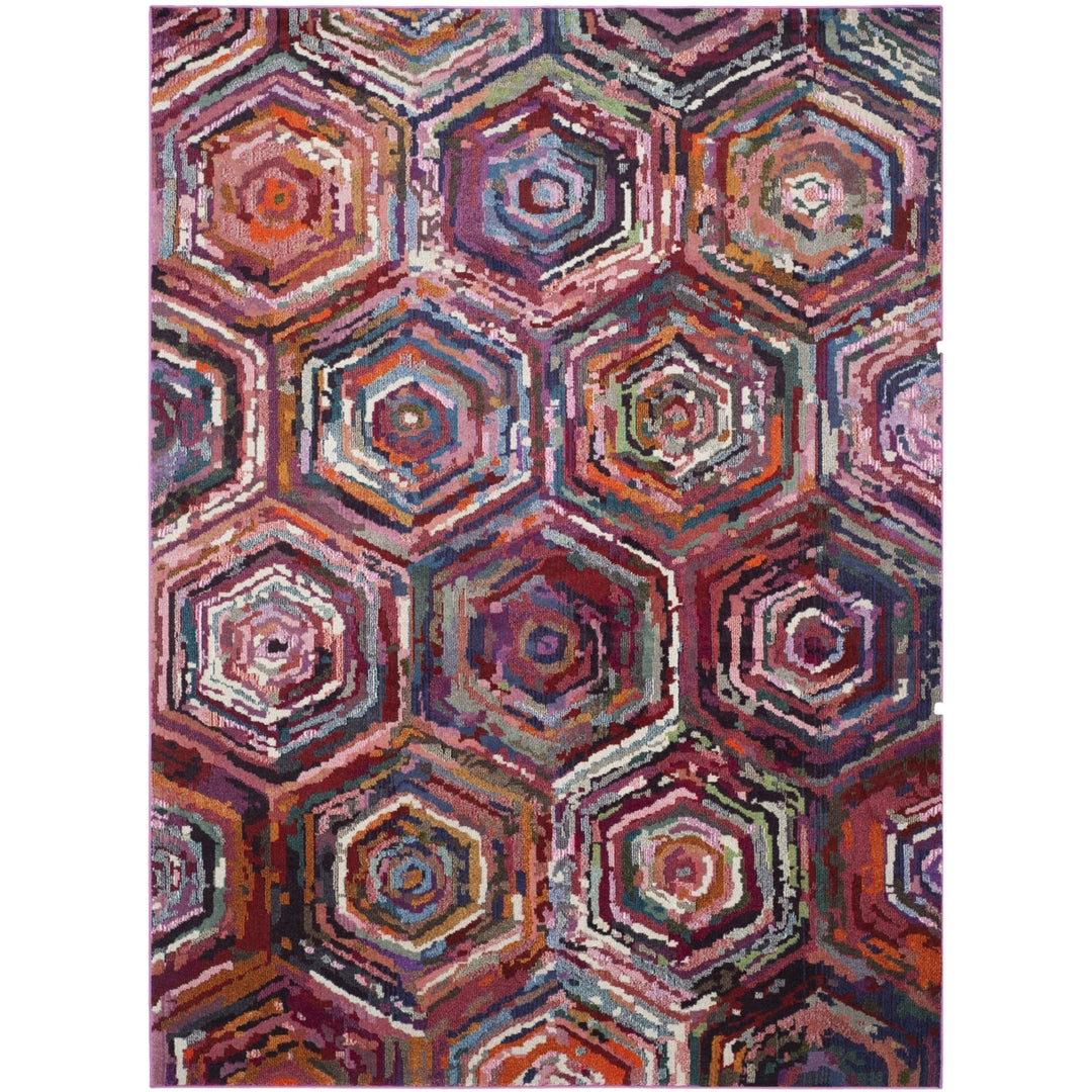 SAFAVIEH Monaco Collection MNC224D Pink / Multi Rug Image 1