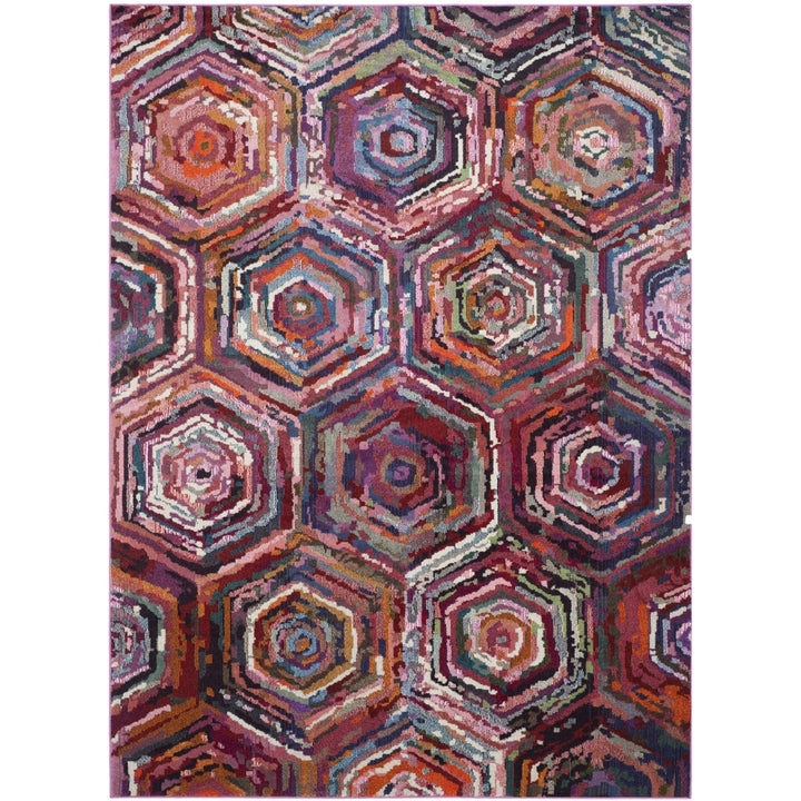 SAFAVIEH Monaco Collection MNC224D Pink / Multi Rug Image 1