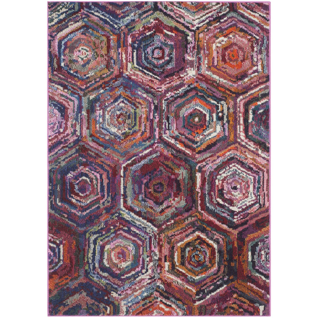 SAFAVIEH Monaco Collection MNC224D Pink / Multi Rug Image 1