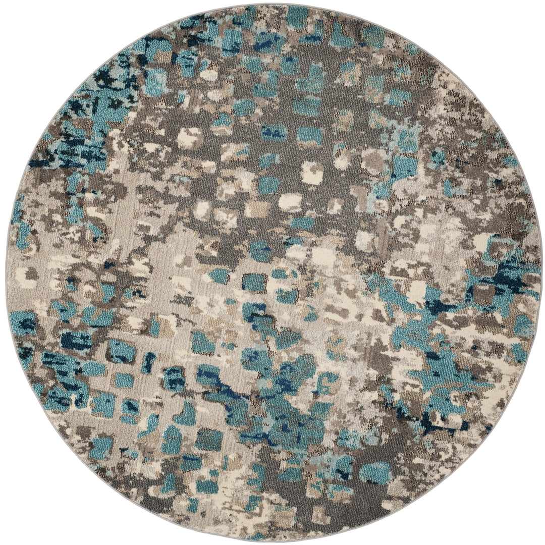 SAFAVIEH Monaco Collection MNC225E Grey / Light Blue Rug Image 4