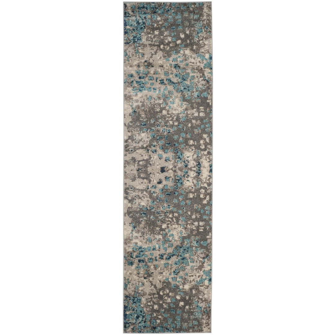 SAFAVIEH Monaco Collection MNC225E Grey / Light Blue Rug Image 1