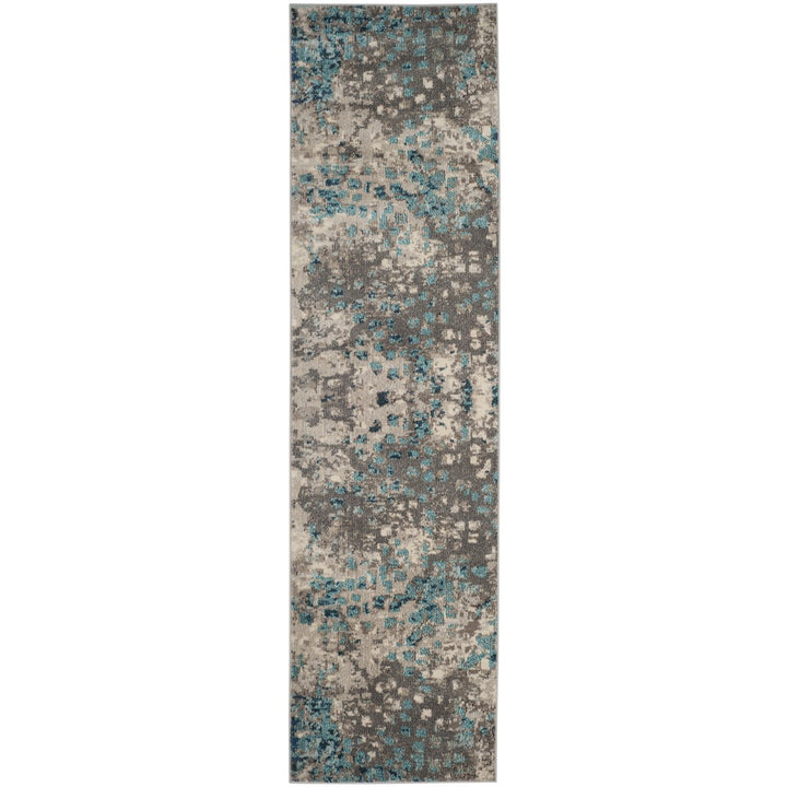 SAFAVIEH Monaco Collection MNC225E Grey / Light Blue Rug Image 1