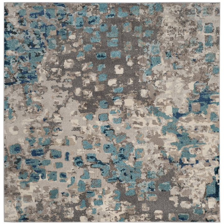 SAFAVIEH Monaco Collection MNC225E Grey / Light Blue Rug Image 6