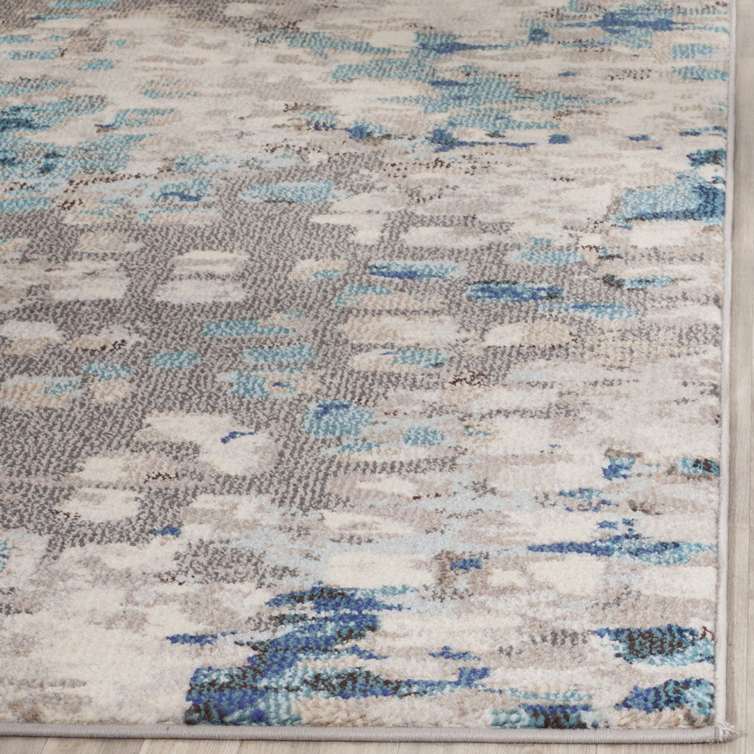 SAFAVIEH Monaco Collection MNC225E Grey / Light Blue Rug Image 7