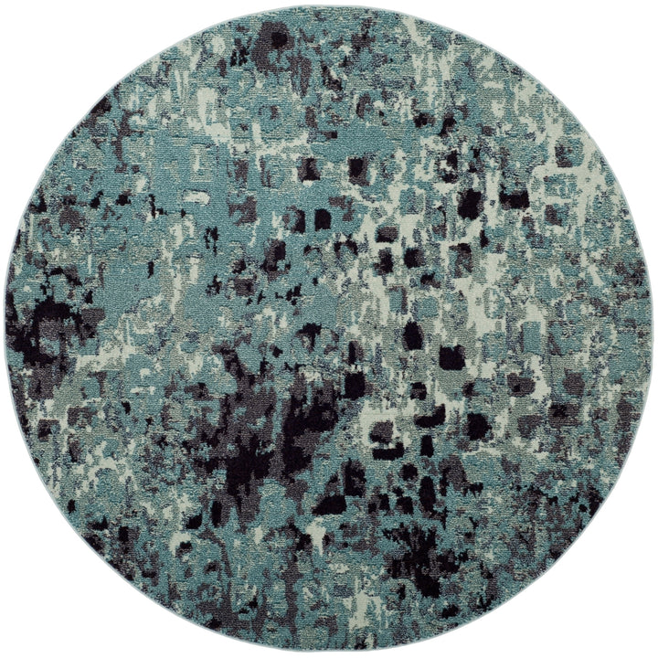 SAFAVIEH Monaco Collection MNC225J Light Blue / Multi Rug Image 4