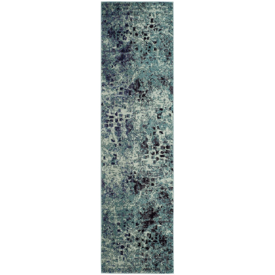 SAFAVIEH Monaco Collection MNC225J Light Blue / Multi Rug Image 5