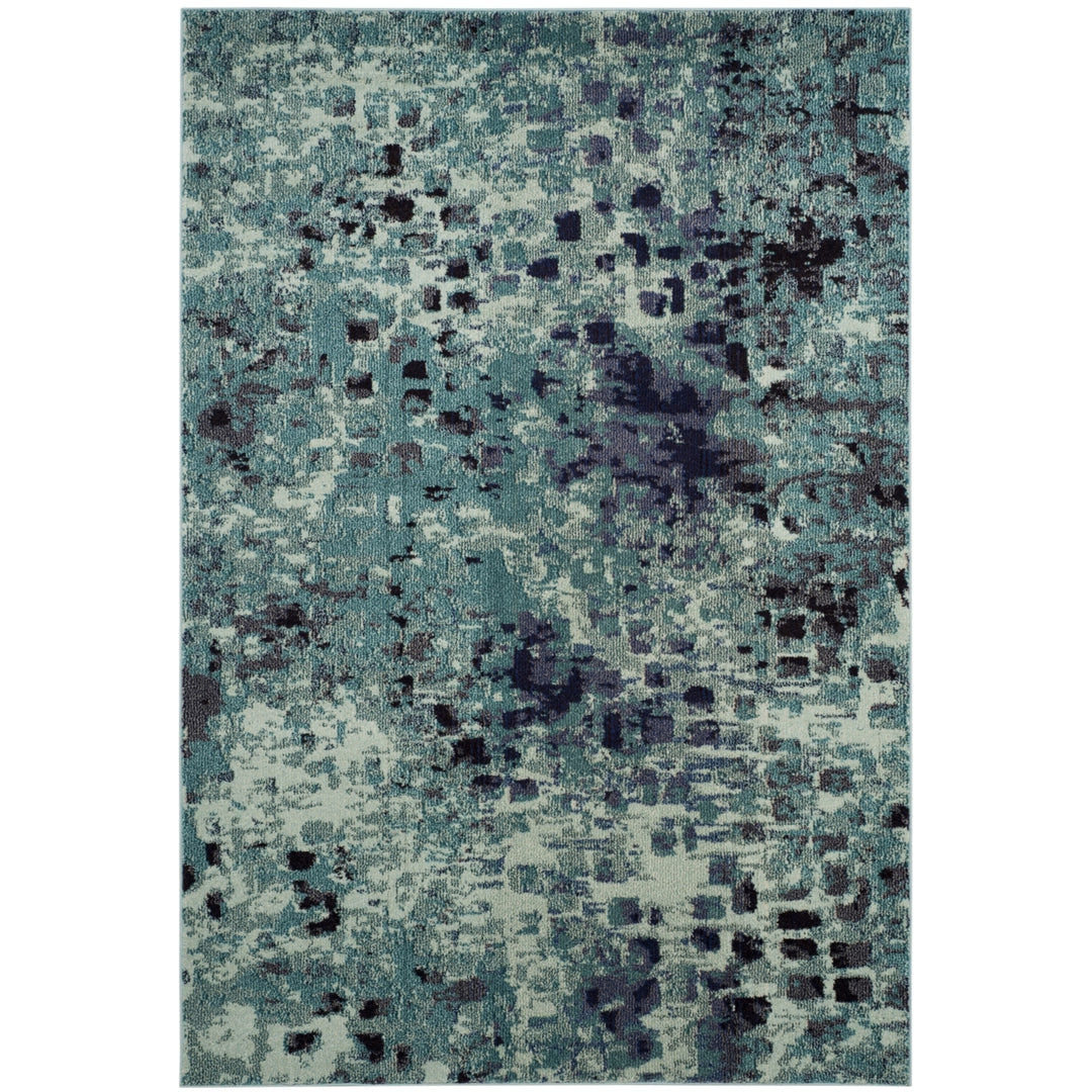 SAFAVIEH Monaco Collection MNC225J Light Blue / Multi Rug Image 10