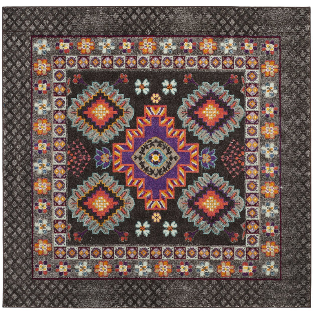 SAFAVIEH Monaco Collection MNC240B Brown / Multi Rug Image 6