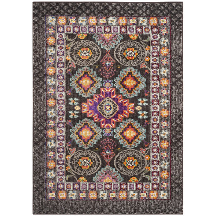 SAFAVIEH Monaco Collection MNC240B Brown / Multi Rug Image 8