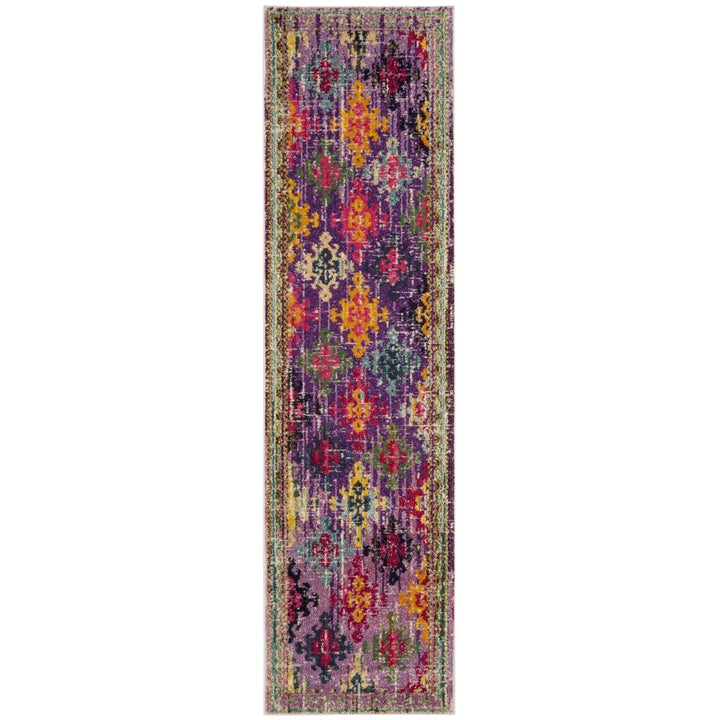 SAFAVIEH Monaco Collection MNC244P Purple / Multi Rug Image 1