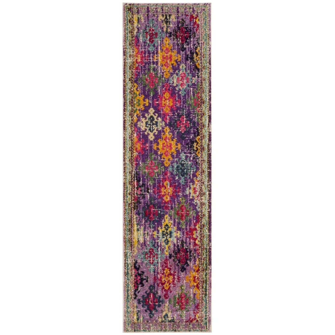 SAFAVIEH Monaco Collection MNC244P Purple / Multi Rug Image 1