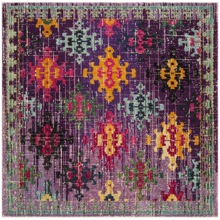 SAFAVIEH Monaco Collection MNC244P Purple / Multi Rug Image 1