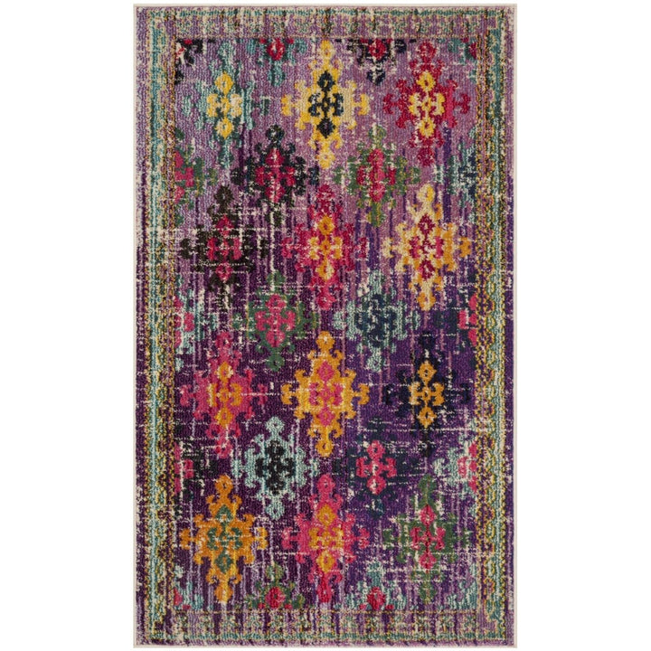 SAFAVIEH Monaco Collection MNC244P Purple / Multi Rug Image 1