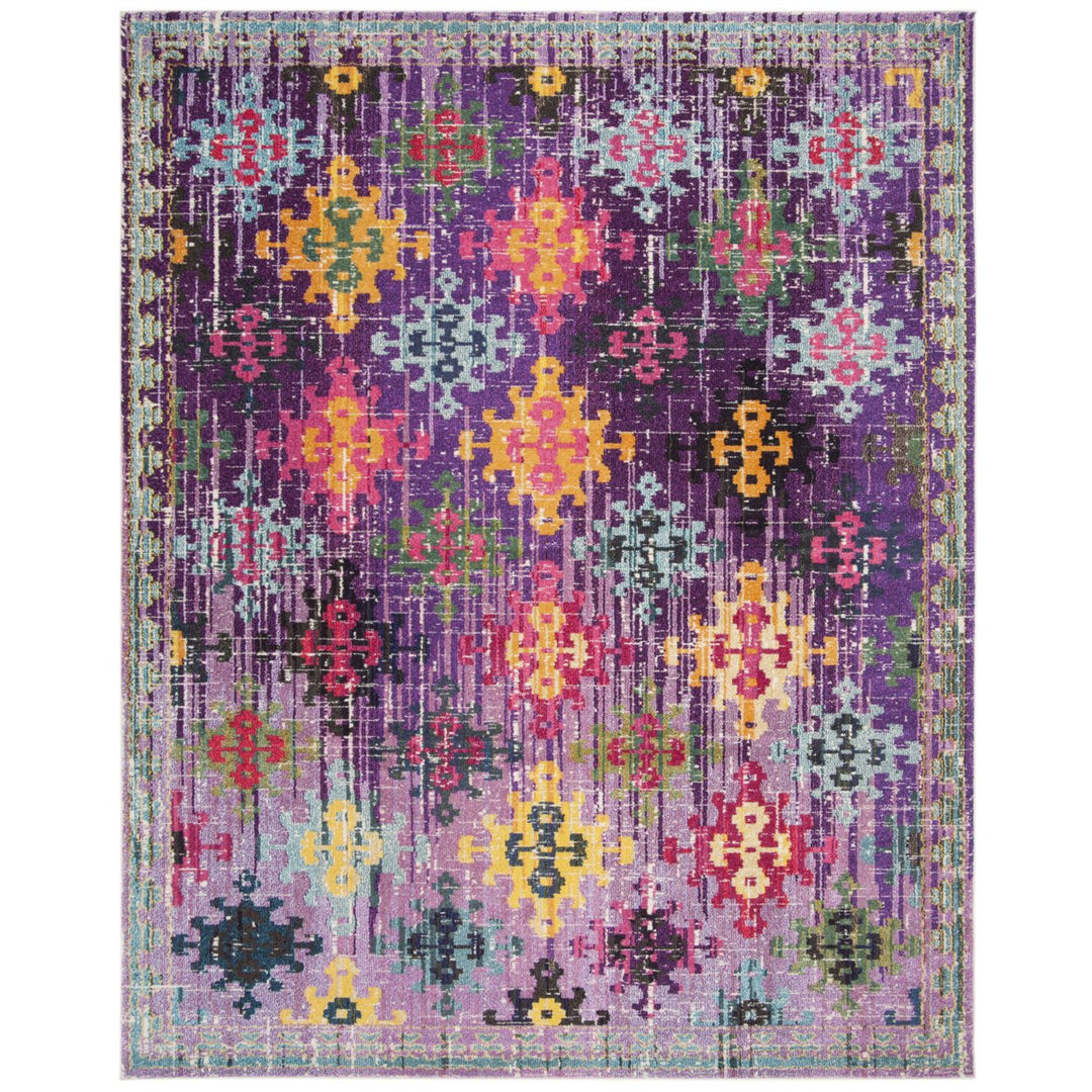 SAFAVIEH Monaco Collection MNC244P Purple / Multi Rug Image 1