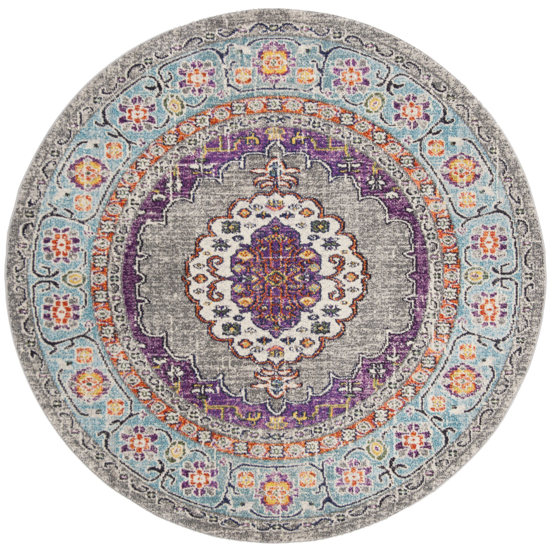 SAFAVIEH Monaco Collection MNC246L Violet/Light Blue Rug Image 4