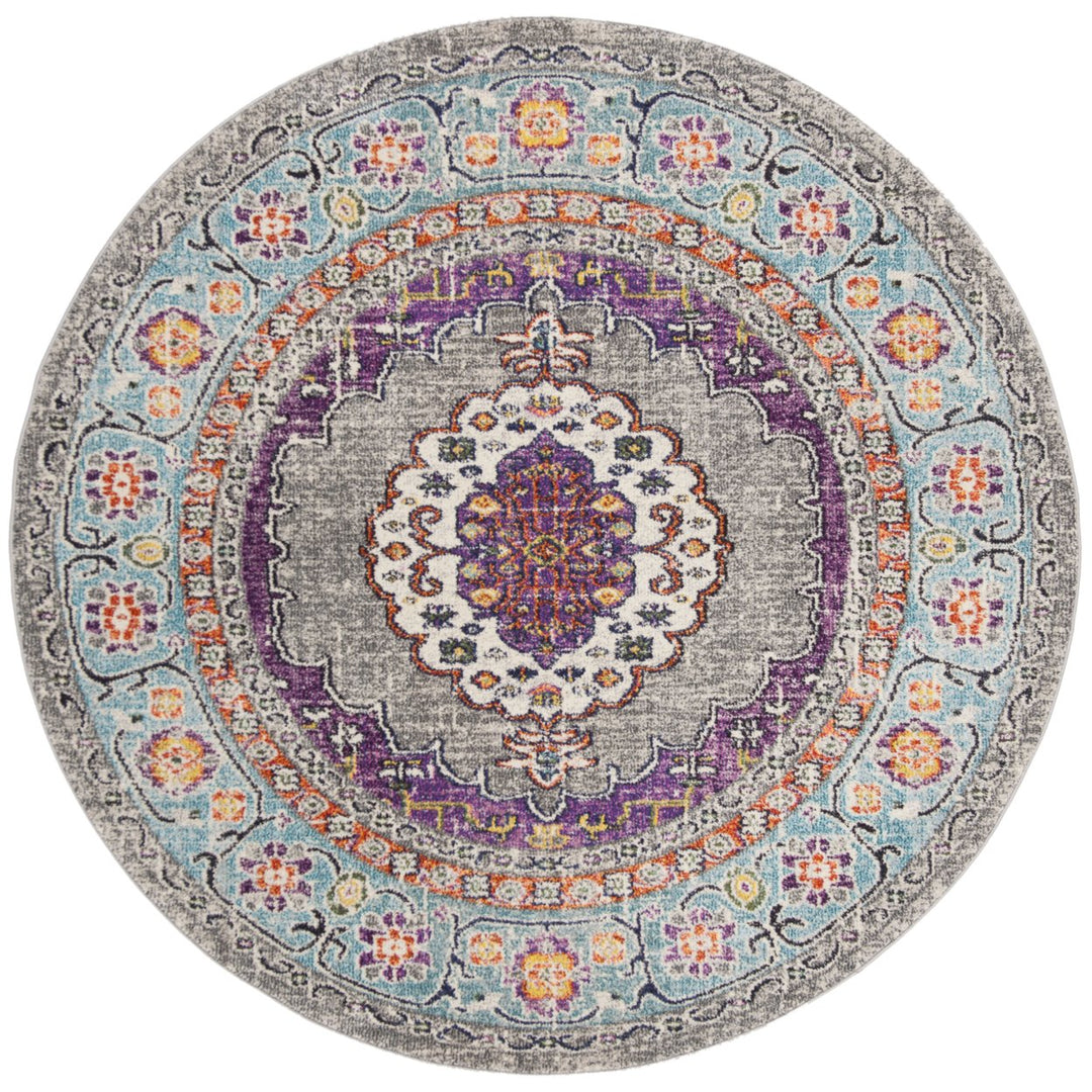 SAFAVIEH Monaco Collection MNC246L Violet/Light Blue Rug Image 1