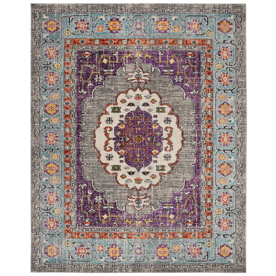 SAFAVIEH Monaco Collection MNC246L Violet/Light Blue Rug Image 9