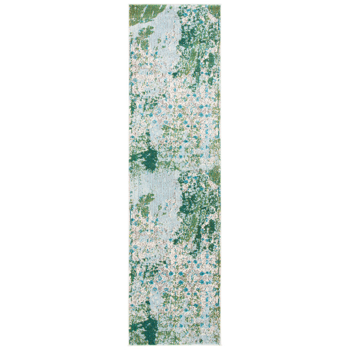 SAFAVIEH Monaco Collection MNC219X Green / Turquoise Rug Image 5