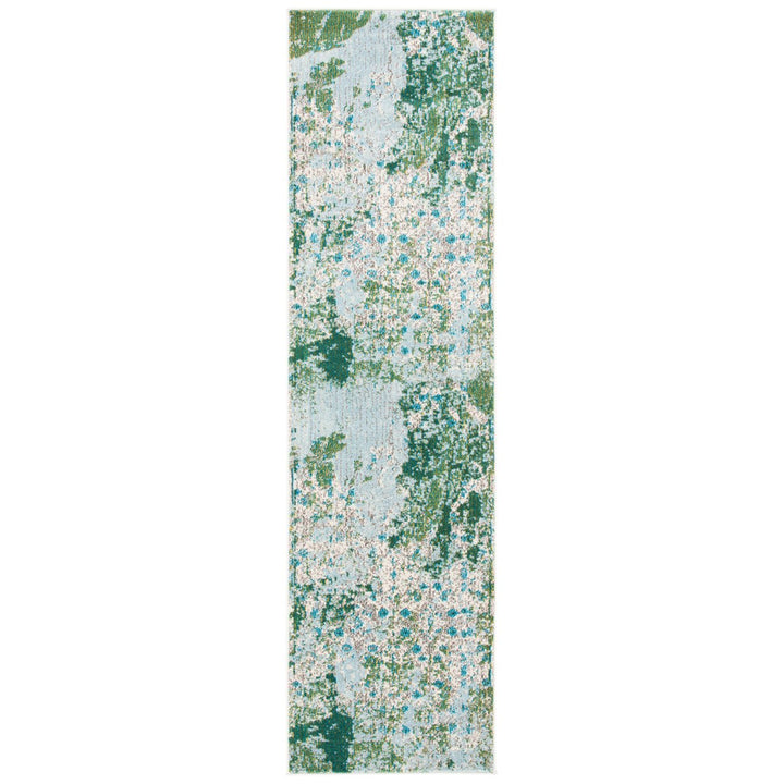 SAFAVIEH Monaco Collection MNC219X Green / Turquoise Rug Image 1