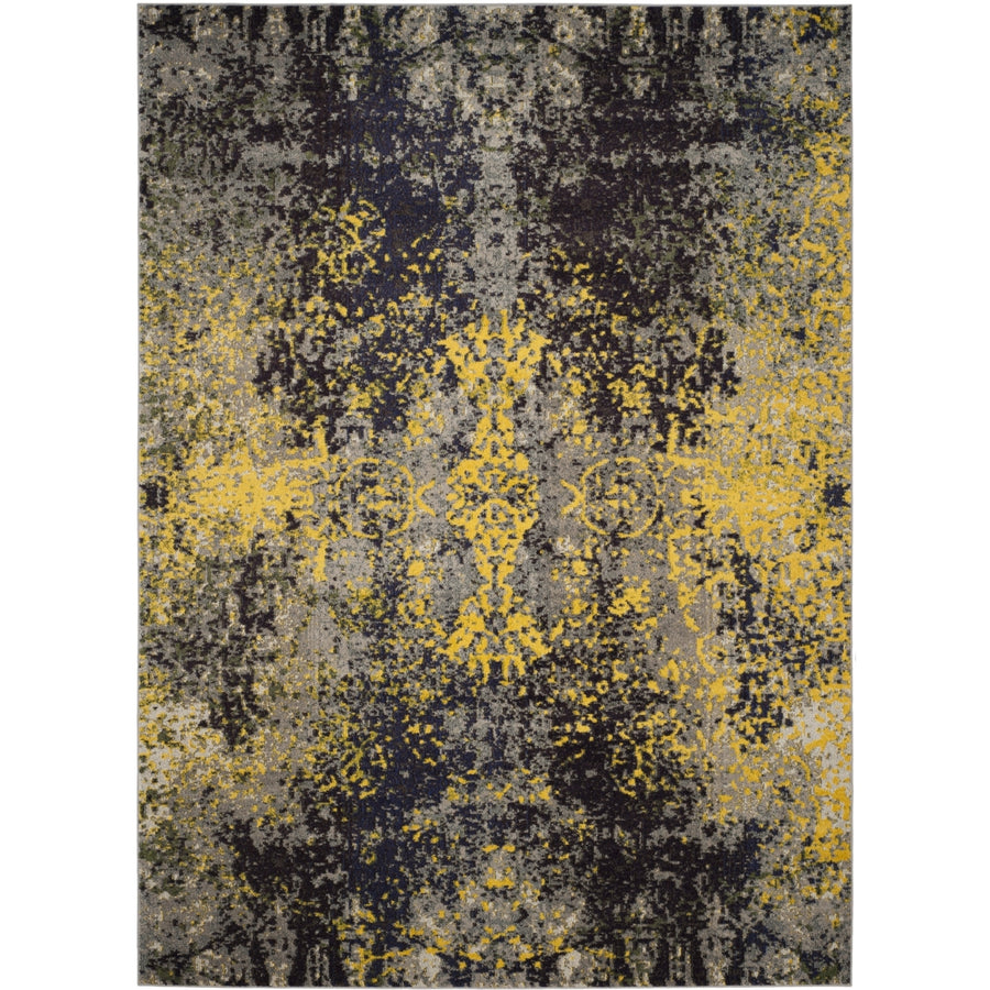 SAFAVIEH Monaco Collection MNC223G Grey / Multi Rug Image 1