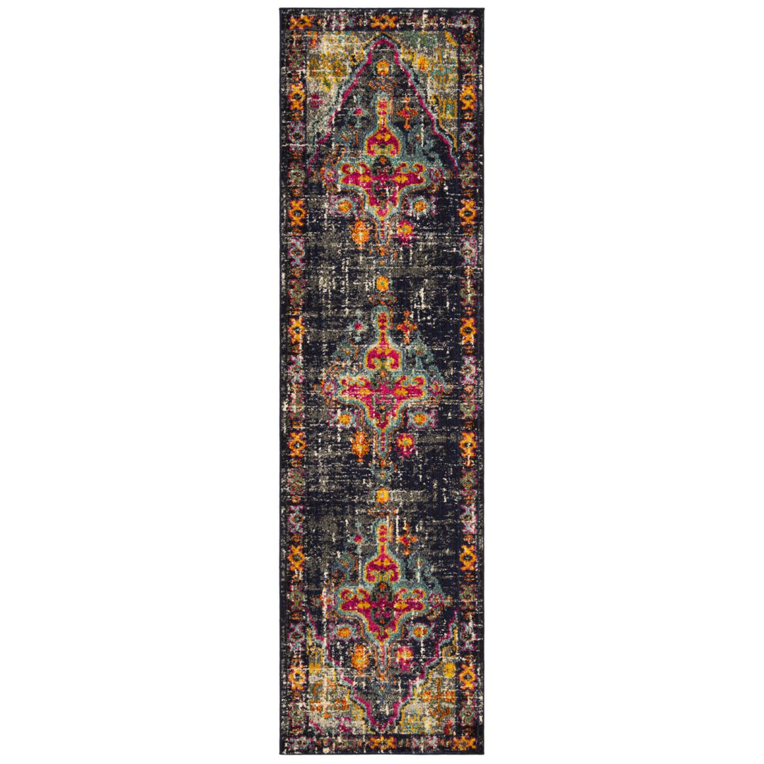 SAFAVIEH Monaco Collection MNC247R Grey / Fuchsia Rug Image 5