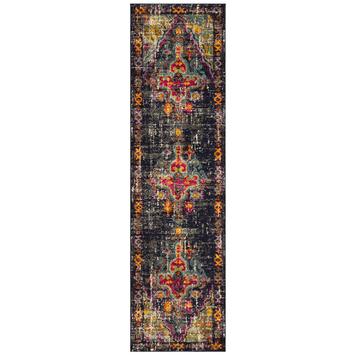 SAFAVIEH Monaco Collection MNC247R Grey / Fuchsia Rug Image 5