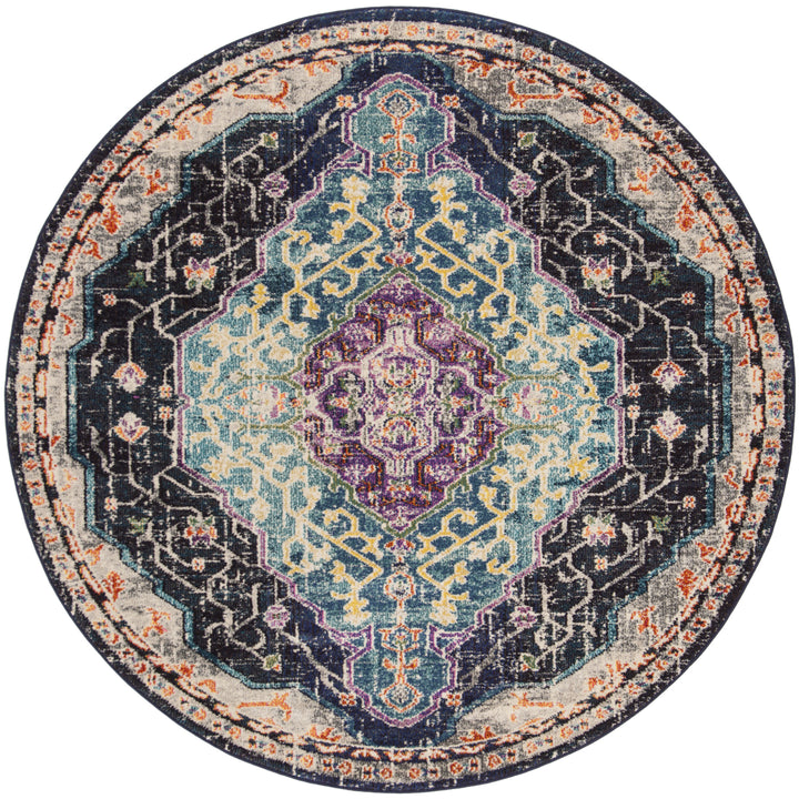 SAFAVIEH Monaco Collection MNC249Z Black / Blue Rug Image 4