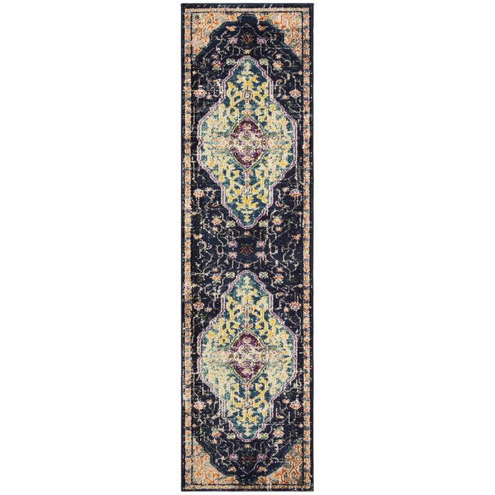 SAFAVIEH Monaco Collection MNC249Z Black / Blue Rug Image 1