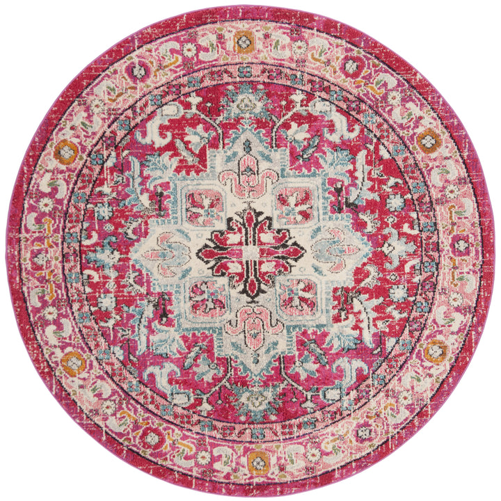 SAFAVIEH Monaco MNC250J Fuchsia / Light Blue Rug Image 4