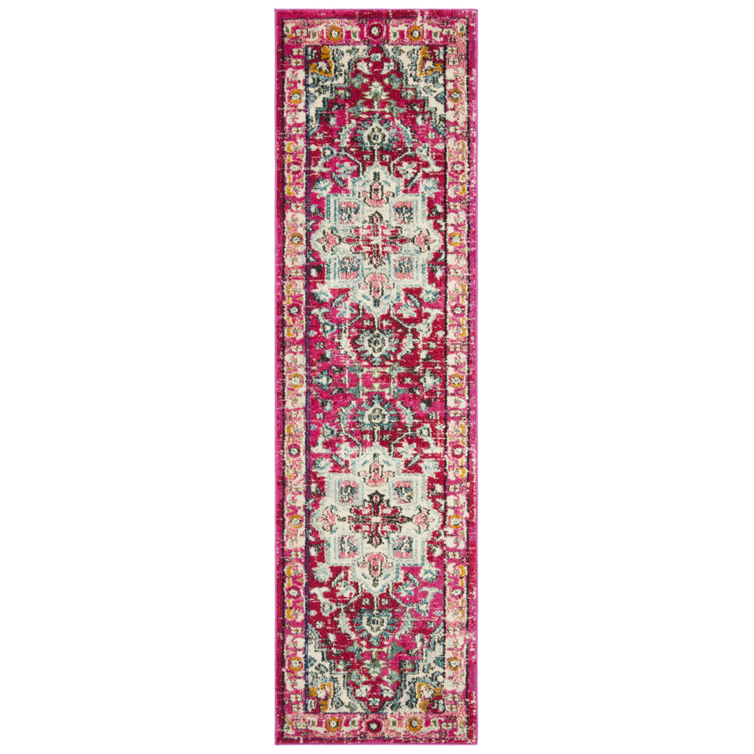 SAFAVIEH Monaco MNC250J Fuchsia / Light Blue Rug Image 5