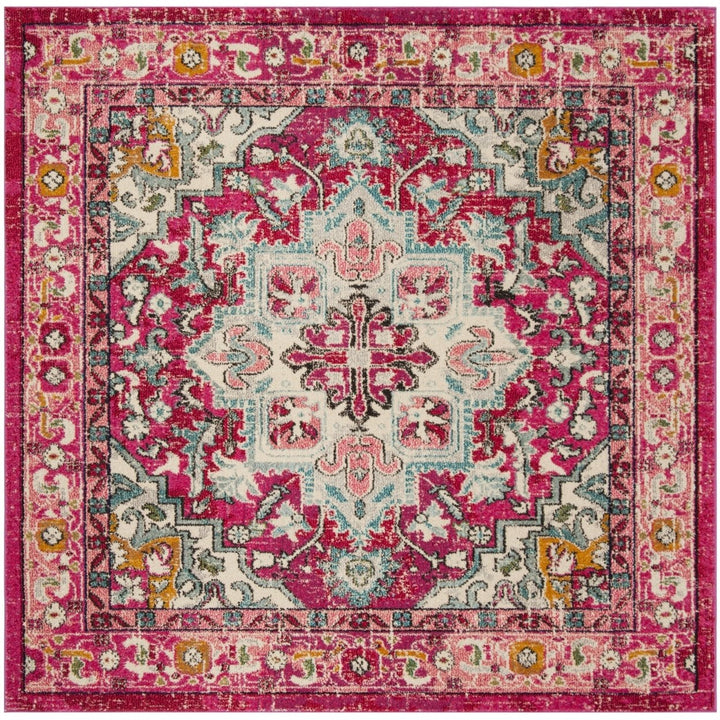 SAFAVIEH Monaco MNC250J Fuchsia / Light Blue Rug Image 6