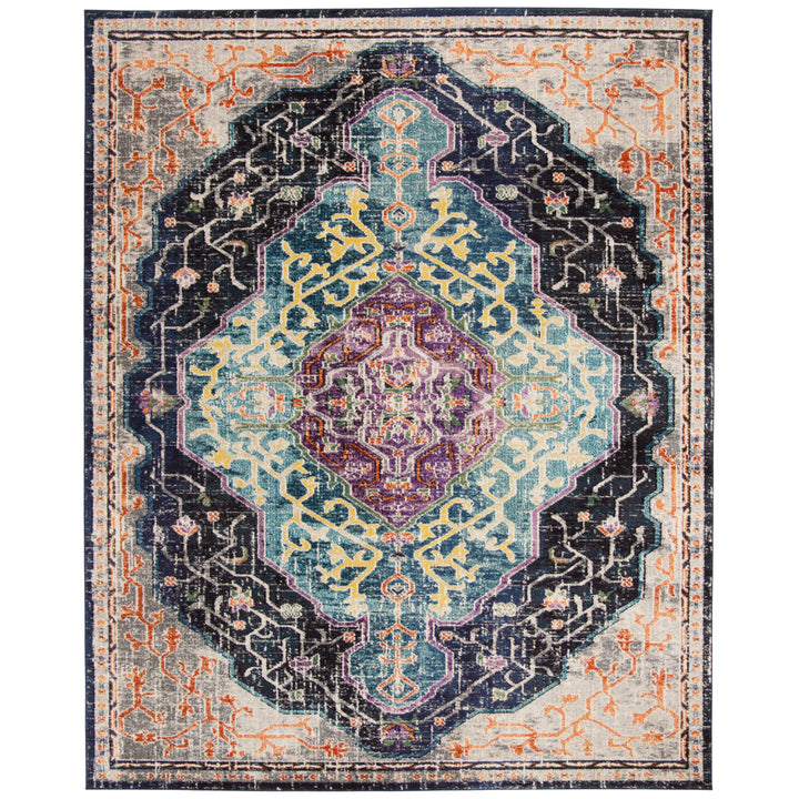 SAFAVIEH Monaco Collection MNC249Z Black / Blue Rug Image 9