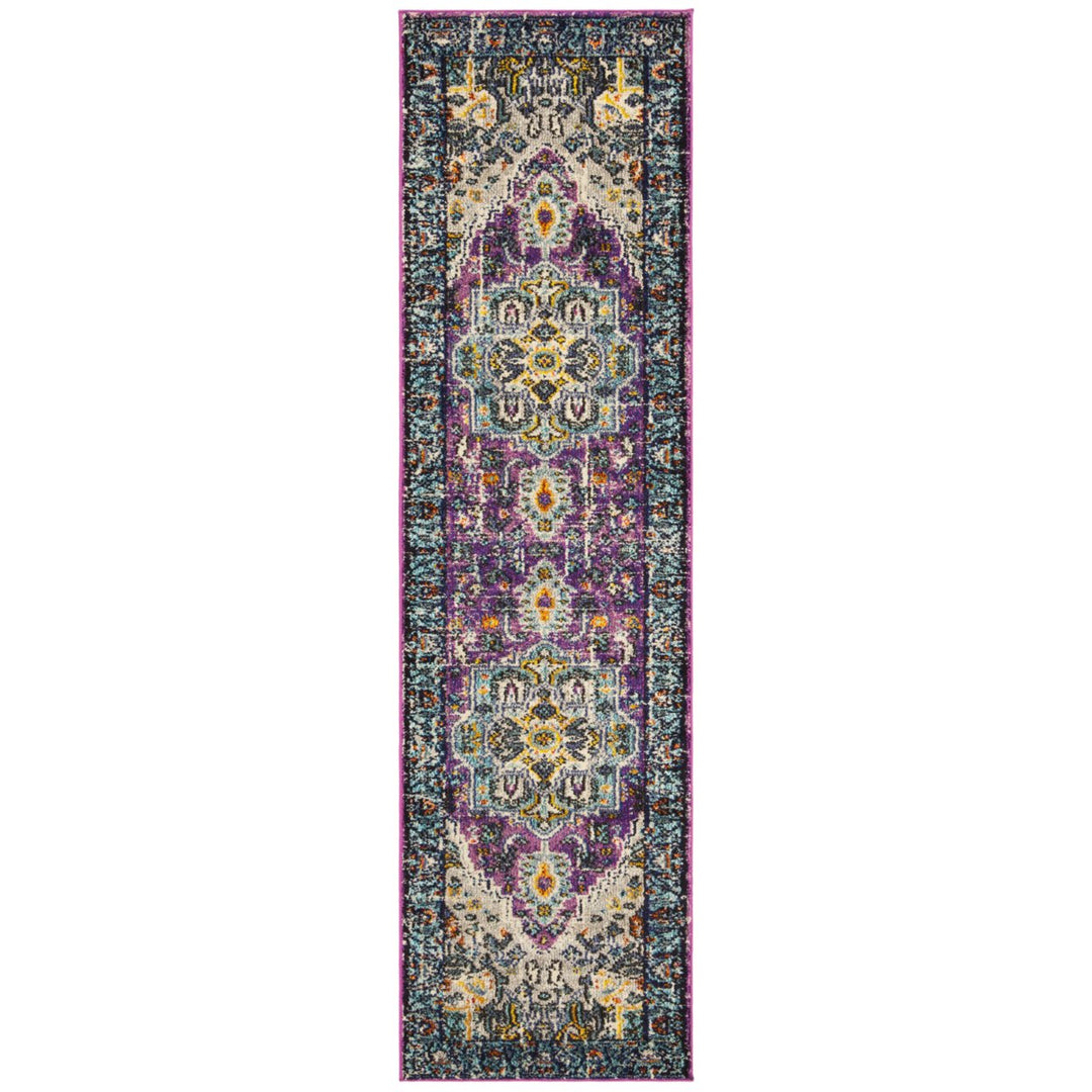 SAFAVIEH Monaco Collection MNC251L Violet/Light Blue Rug Image 1